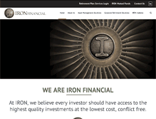 Tablet Screenshot of ironfinancial.com